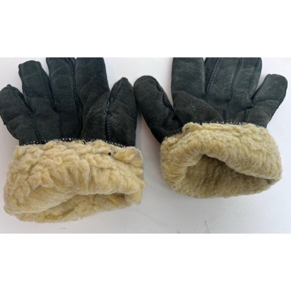 Suede Lined Men’s Gray Green gloves Winter - Picture 5 of 10